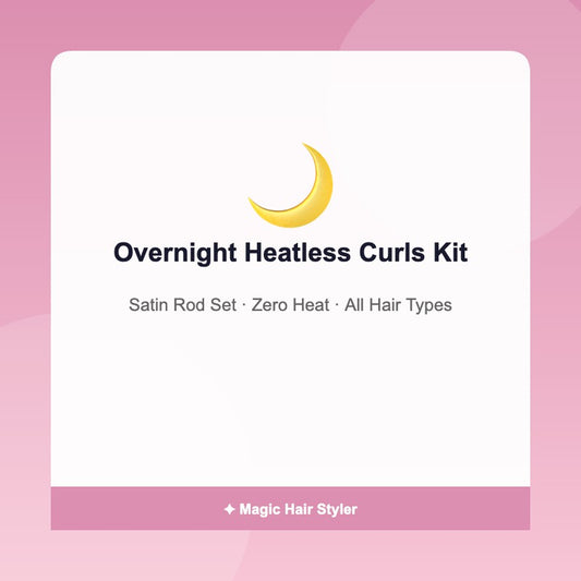 Overnight Heatless Curls Kit – Satin Curling Rod Set for All Hair Types