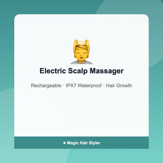 Electric Scalp Massager - Rechargeable Head Massager for Hair Growth